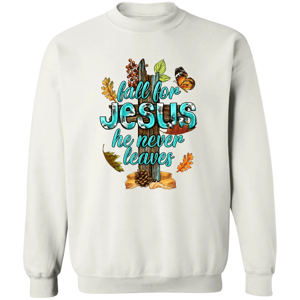 Fall for Jesus Unisex Crewneck Pullover Sweatshirt