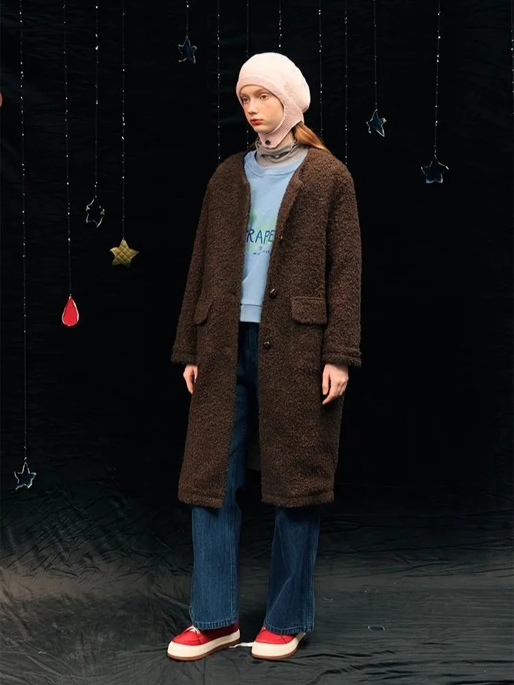 Furry Teddy Wool Long Coat【s0000005958】