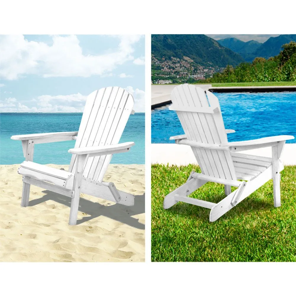 Gardeon Outdoor Furniture Adirondack Chairs Beach Chair Lounge Wooden Patio Garden