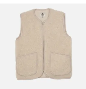 GILET LAINE PEPITCO BEIGE / COLDBREAKER