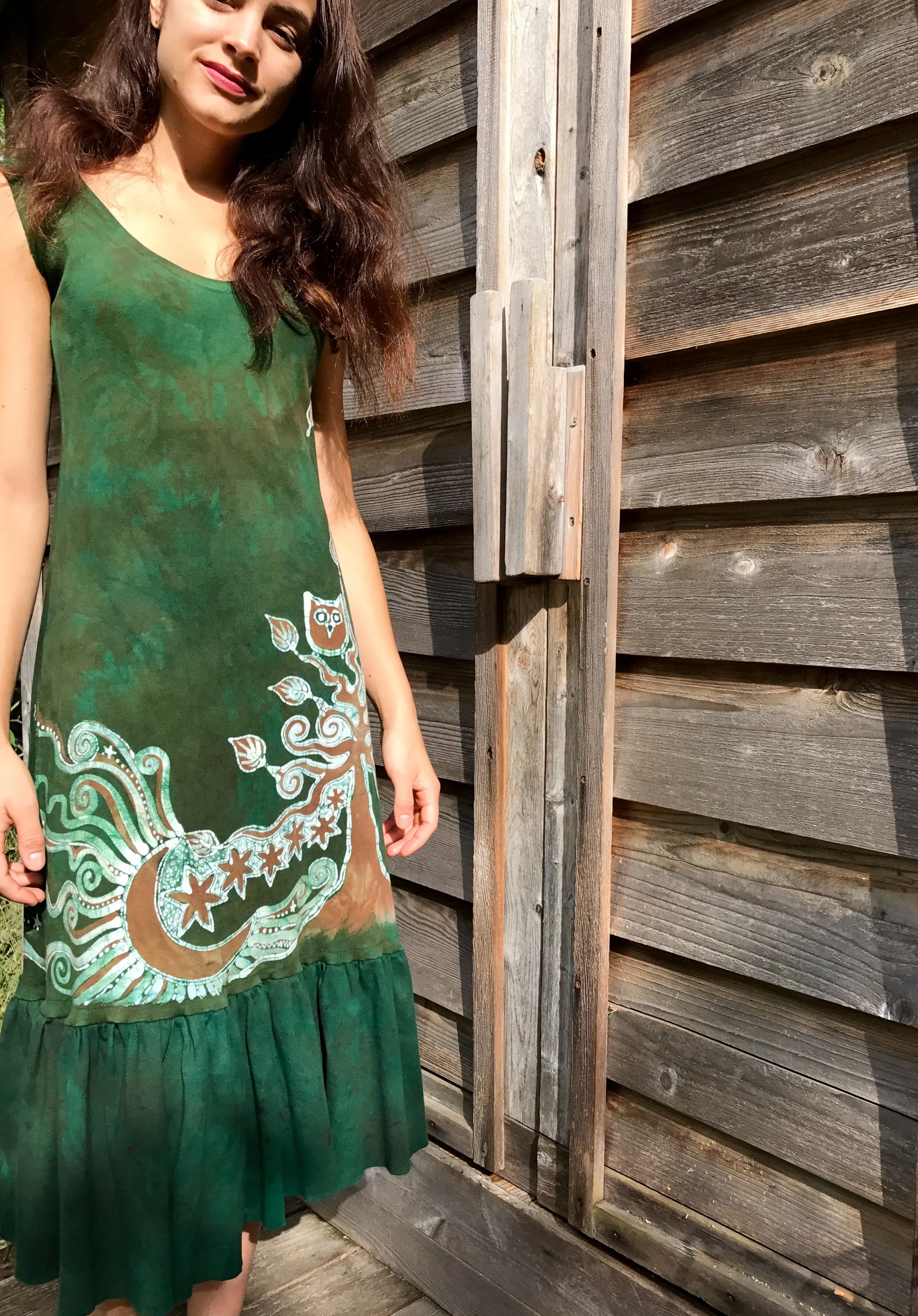 Green Tree Batikwalla Dress in Organic Cotton