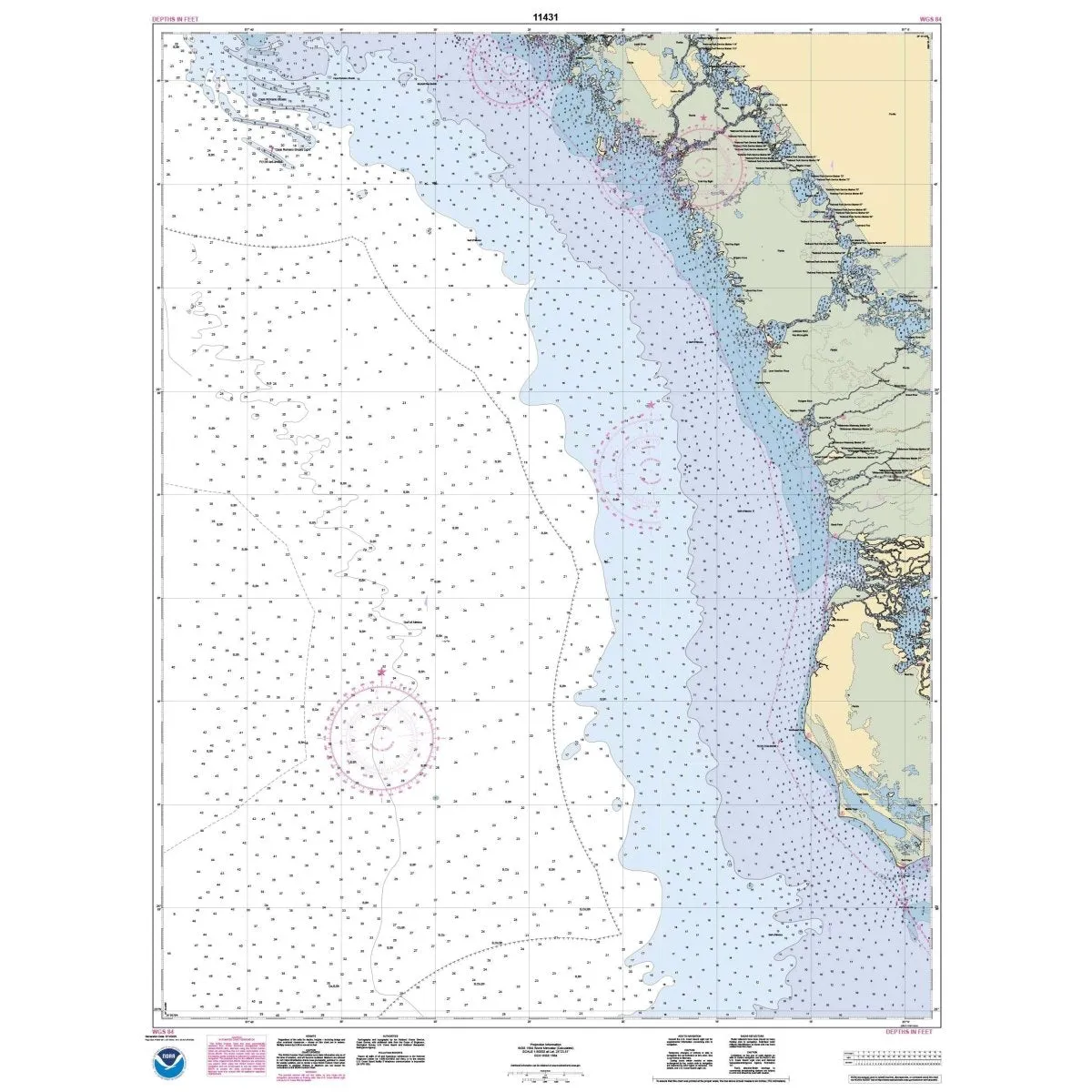 Historical NOAA Chart 11431: East Cape to Mormon Key