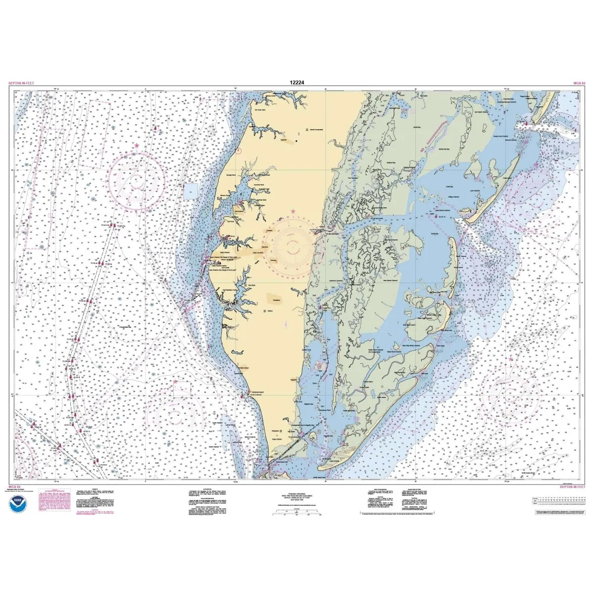 Historical NOAA Chart 12224: Chesapeake Bay Cape Charles to Wolf Trap