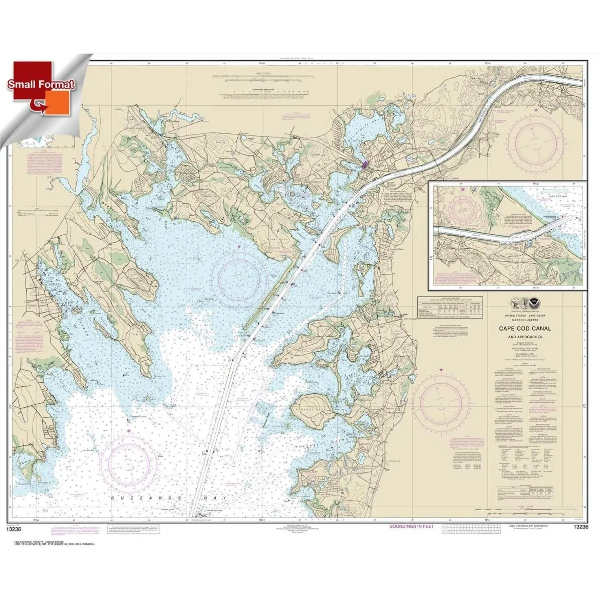 Historical NOAA Chart 13236: Cape Cod Canal and Approaches