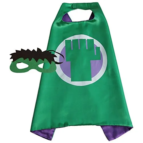 Hulk Costume   Plastic Mask   Cape