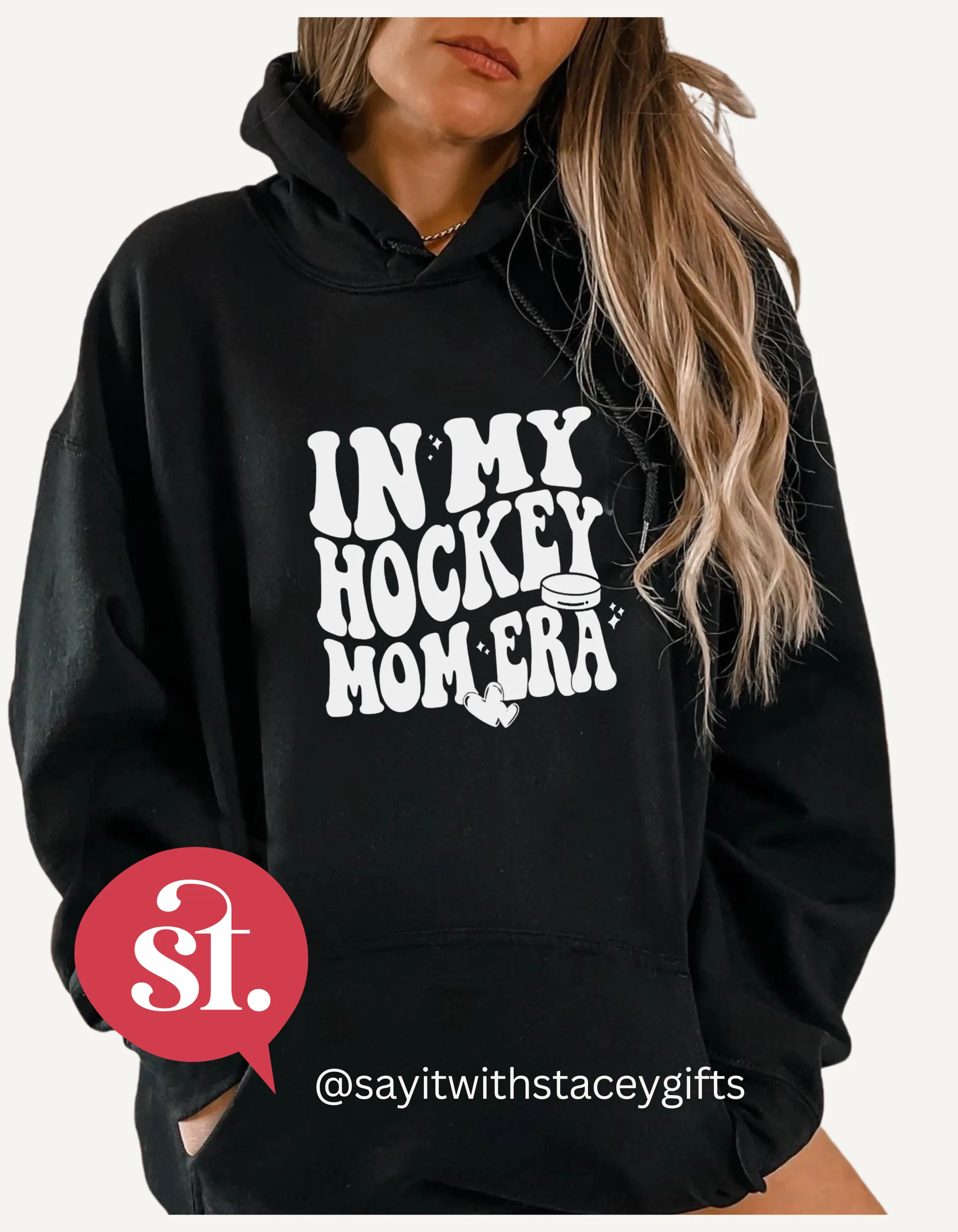 In My Hockey Mom Era Crewneck Or Hoodie