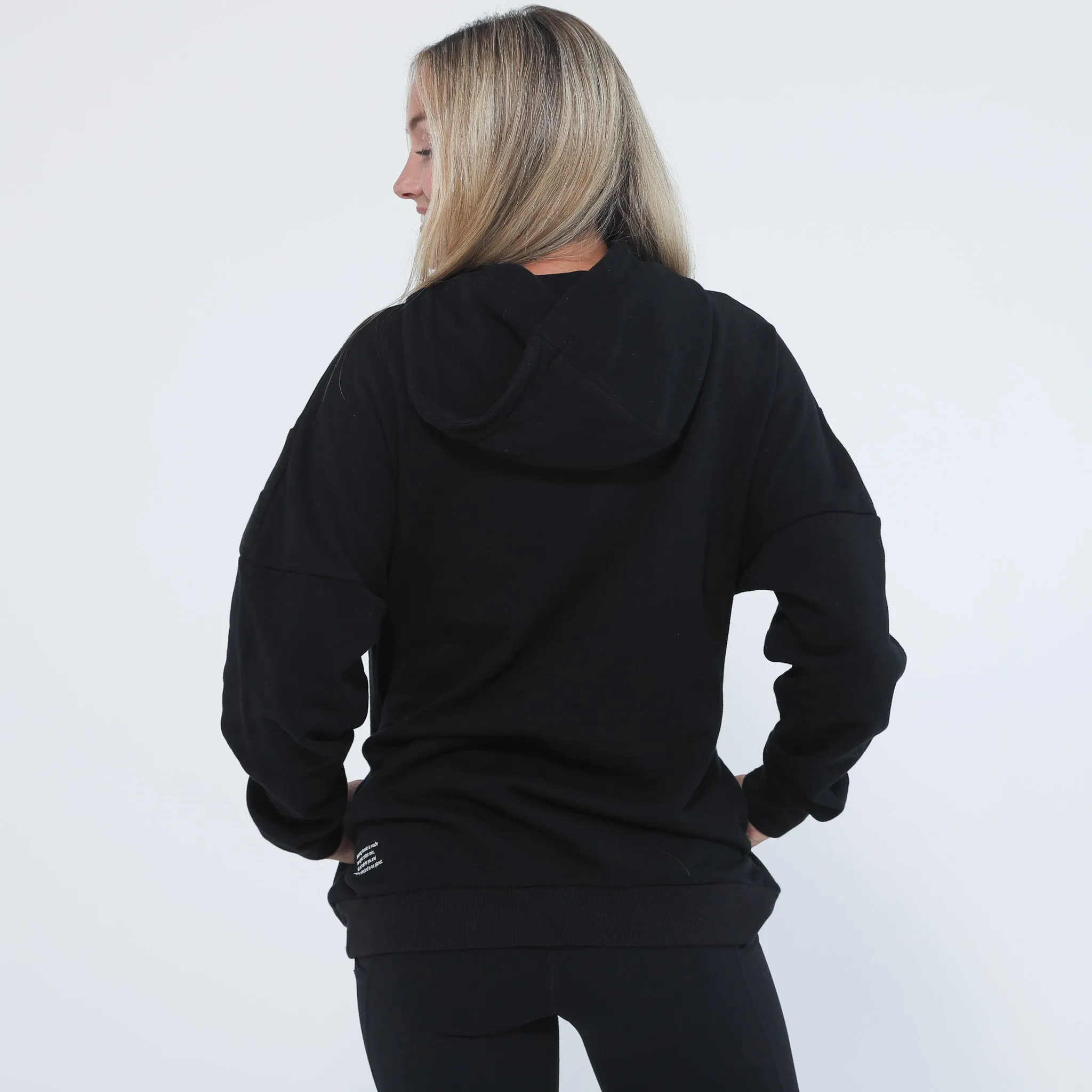 Isabella The Organic Oversized Nursing & Pregnancy Hoodie (Noir)