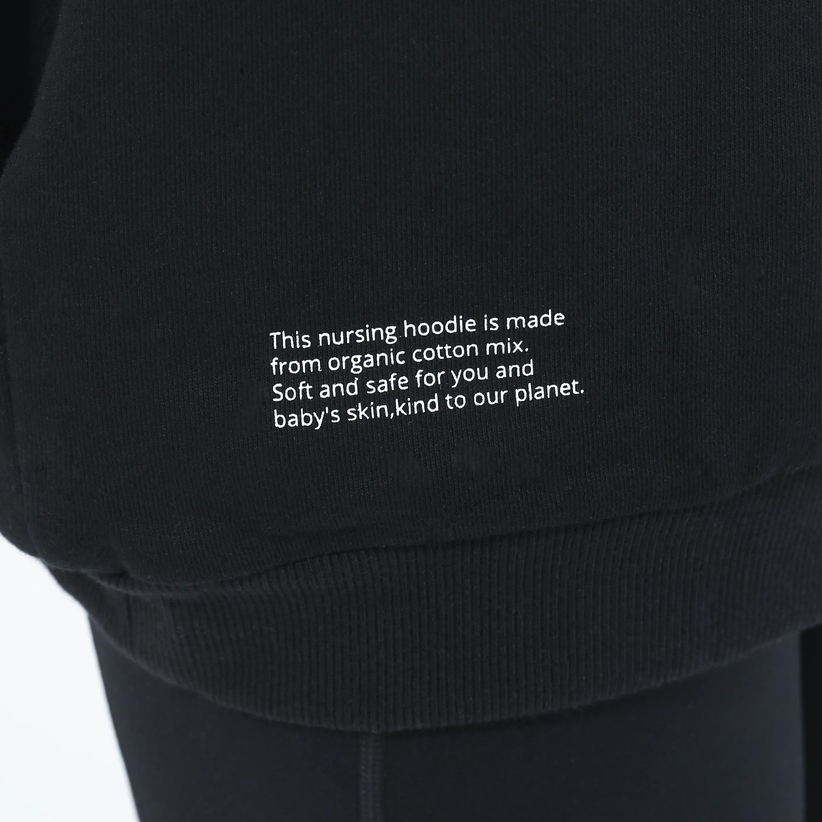 Isabella The Organic Oversized Nursing & Pregnancy Hoodie (Noir)