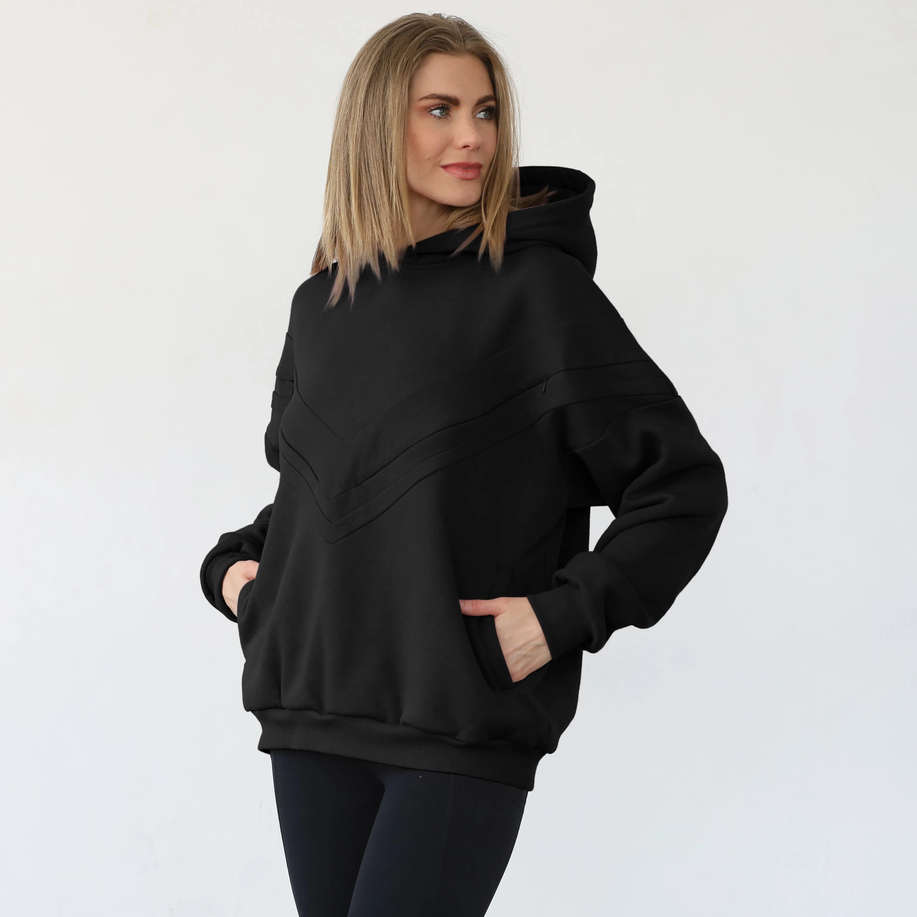 Isabella Ultra Soft Oversized Nursing & Pregnancy Hoodie (Noir)