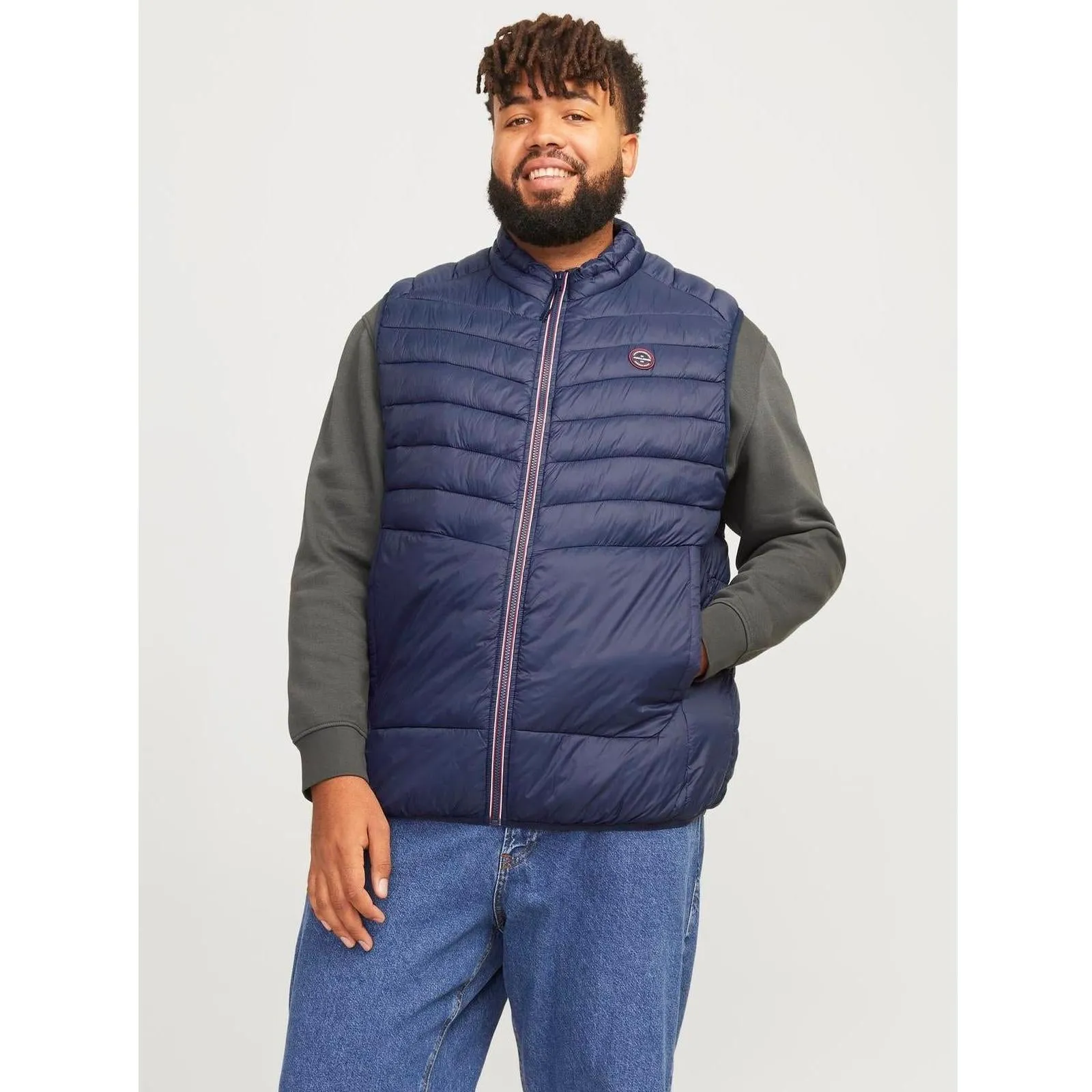 Jack & Jones Mens Sprint Big & Tall Padded Gilet