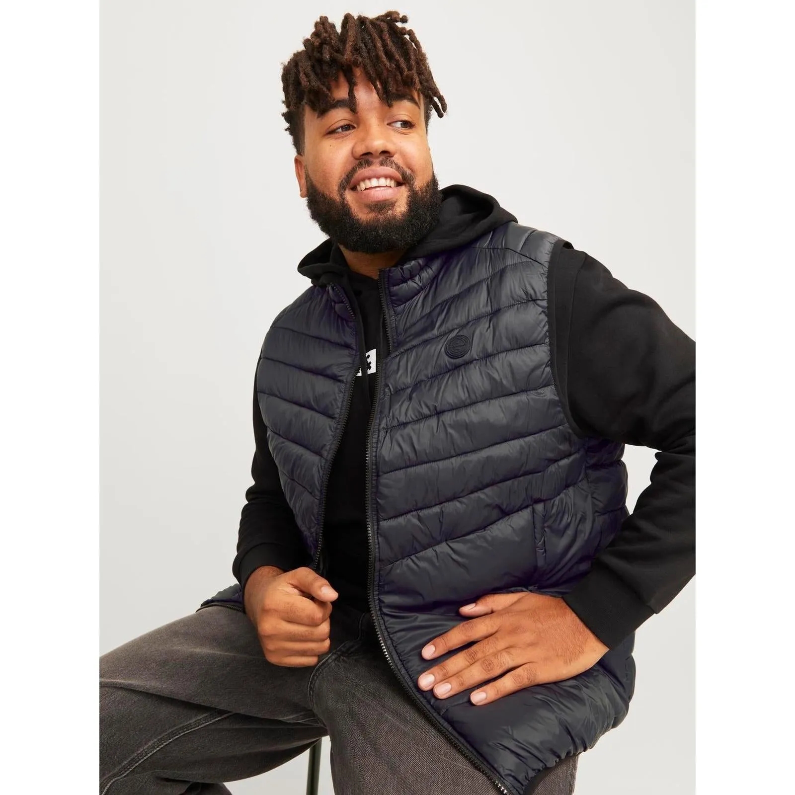 Jack & Jones Mens Sprint Big & Tall Padded Gilet