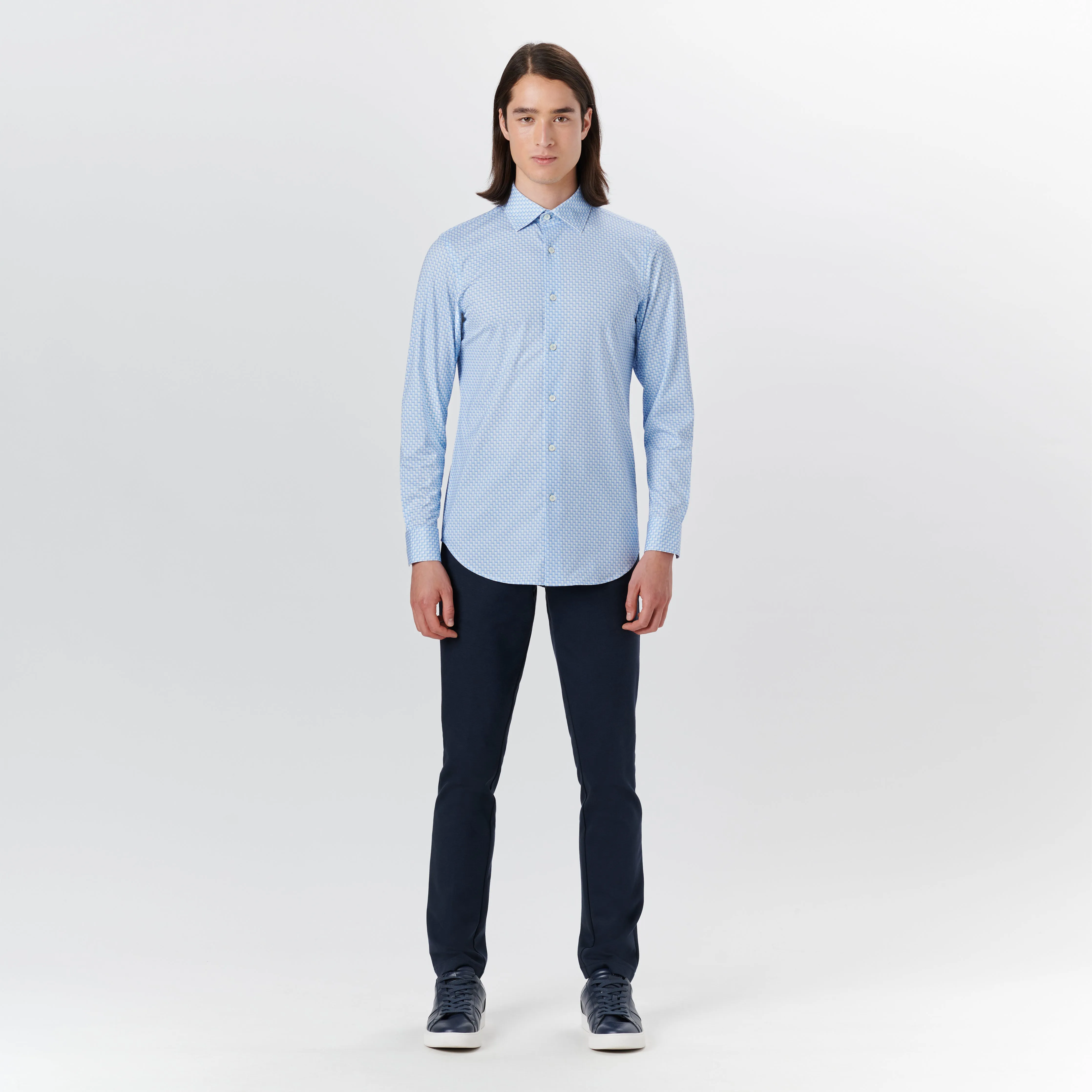 JAMES Half Drop Check OoohCotton Shirt