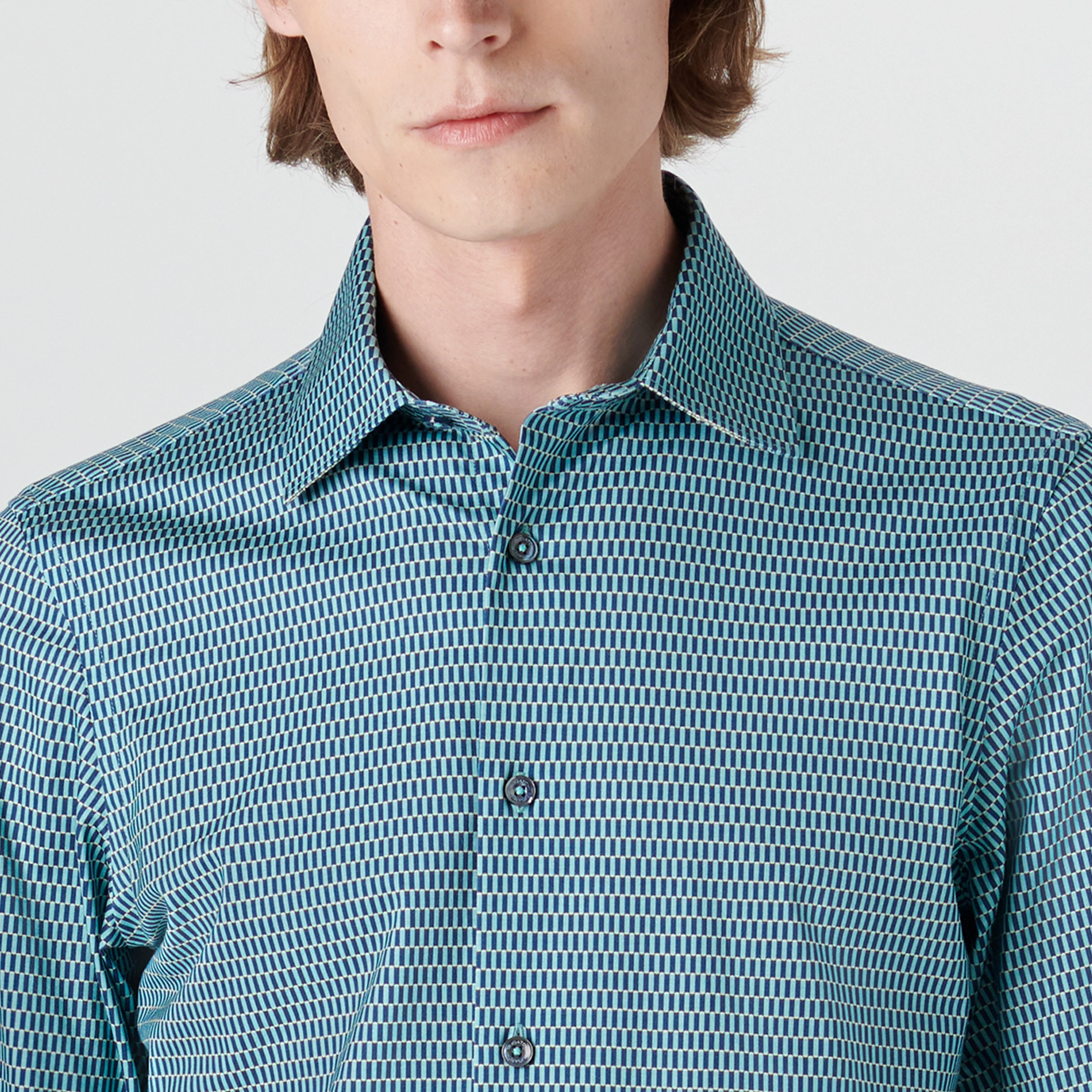 JAMES Half Drop Stripe OoohCotton Shirt