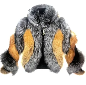 Kashani Ladies Two Tone Fox Fur Coat