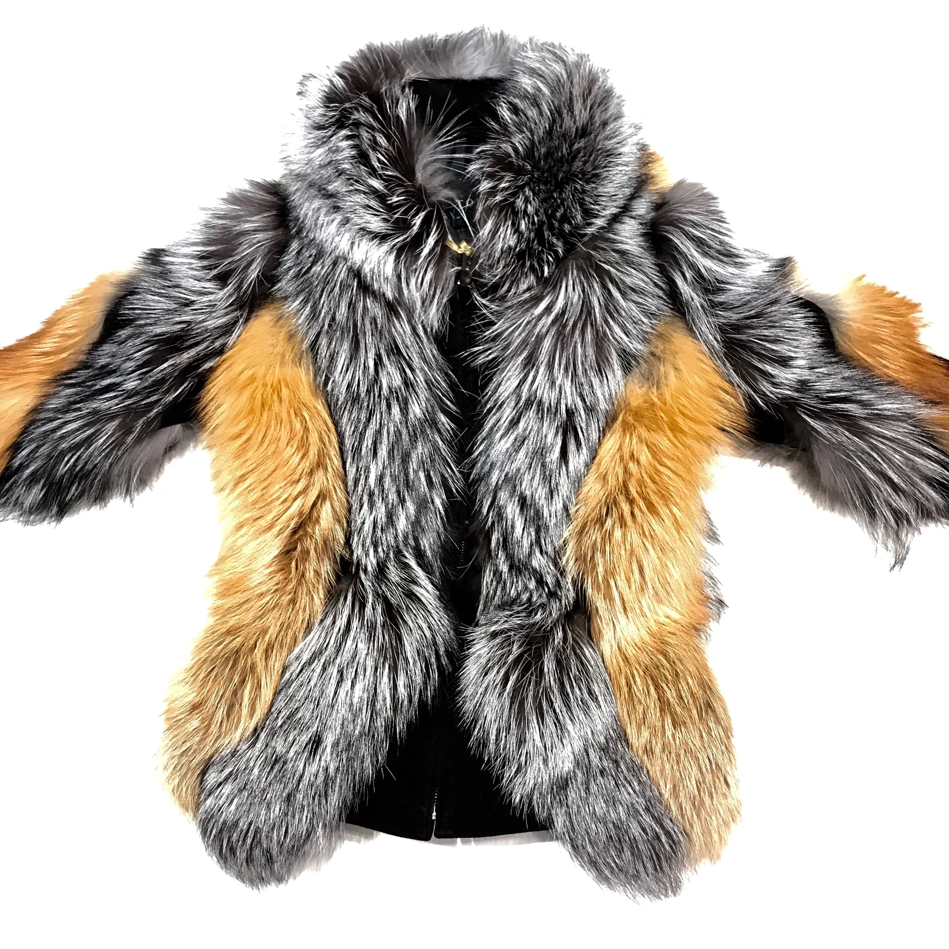 Kashani Ladies Two Tone Fox Fur Coat