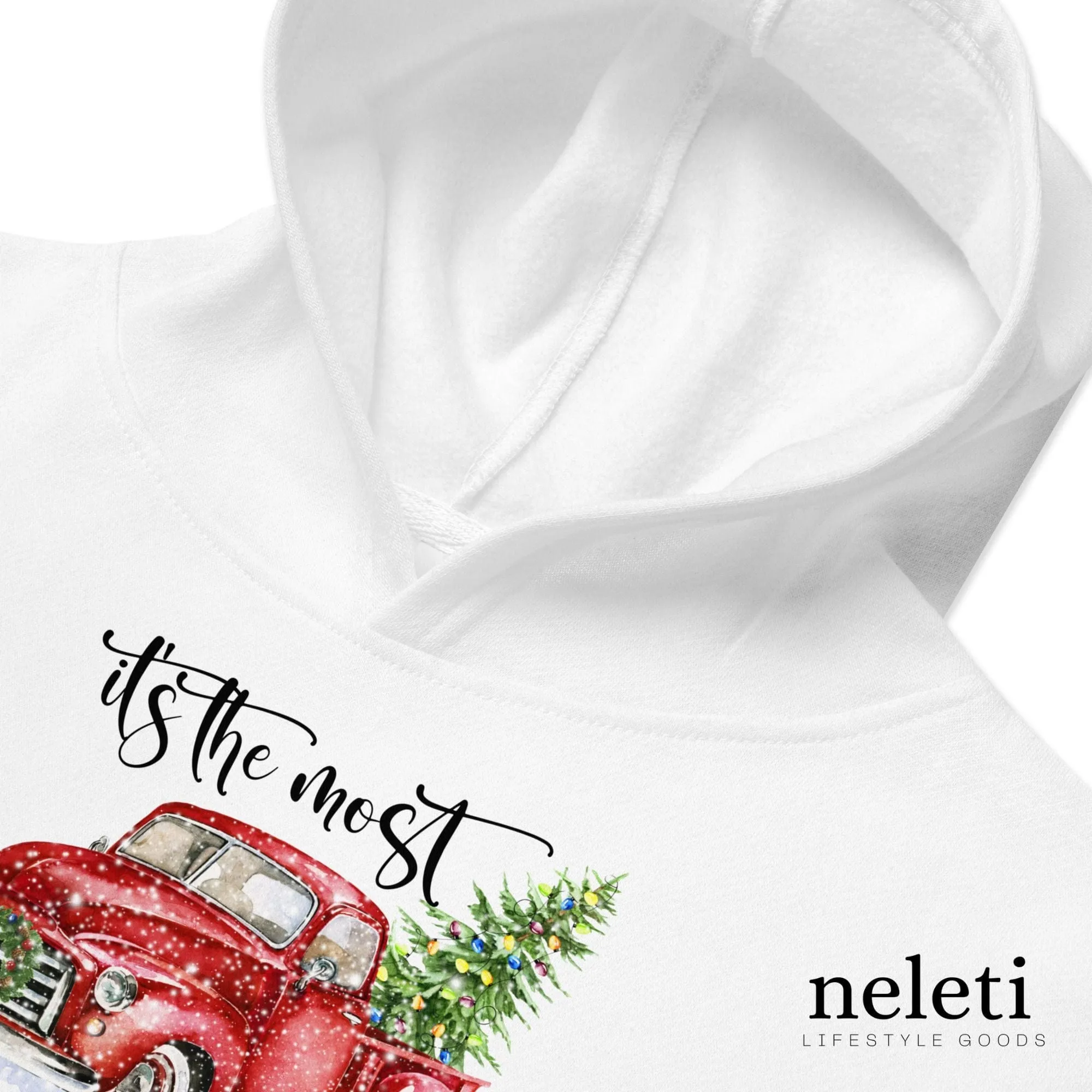 Kids Hoodies with Christmas Truck Print - Exclusive at Neleti.com