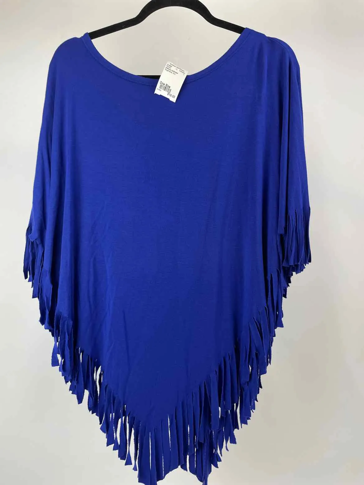 Kokomo Unlimited Size One Size Royal Blue Knit Poncho