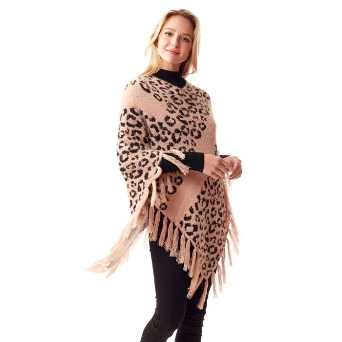 Leopard Eyelash Poncho