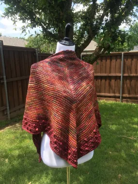 Liquid Amber - Tunisian Bloom Shawl