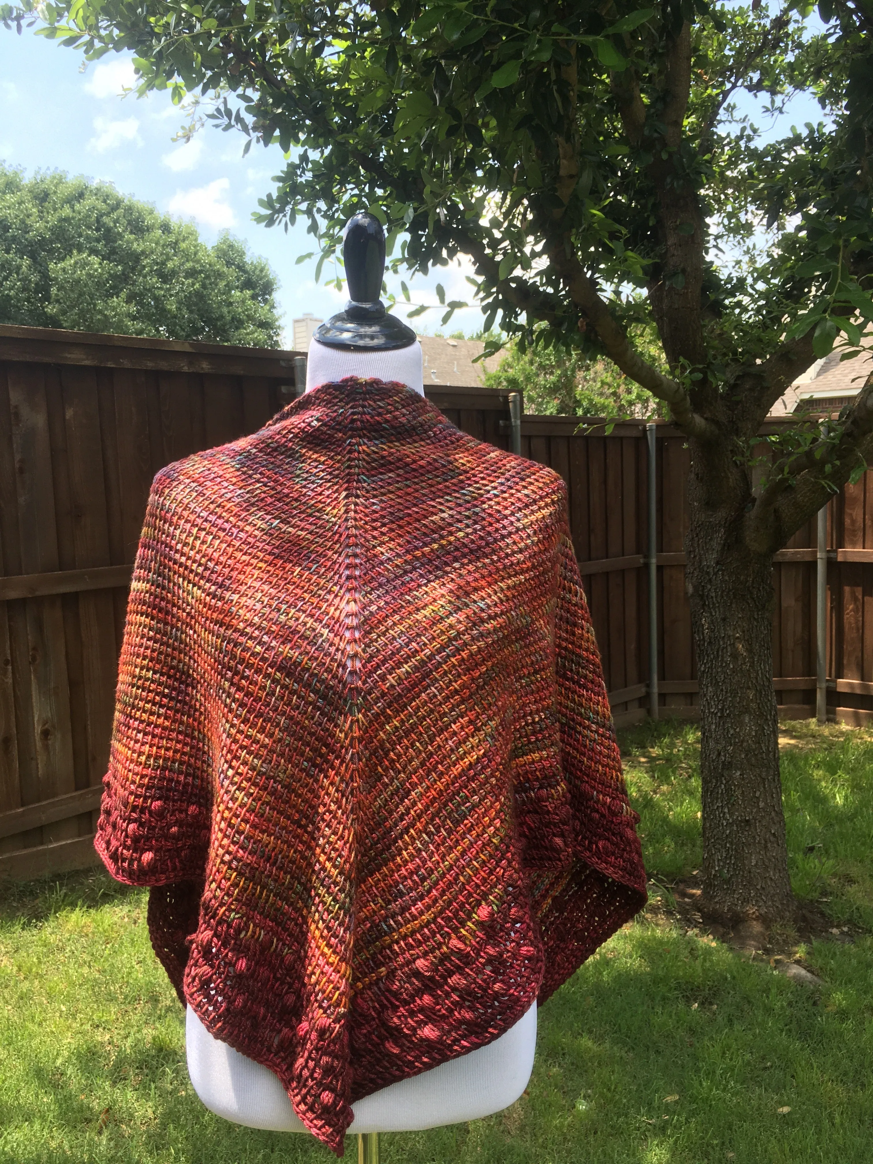 Liquid Amber - Tunisian Bloom Shawl