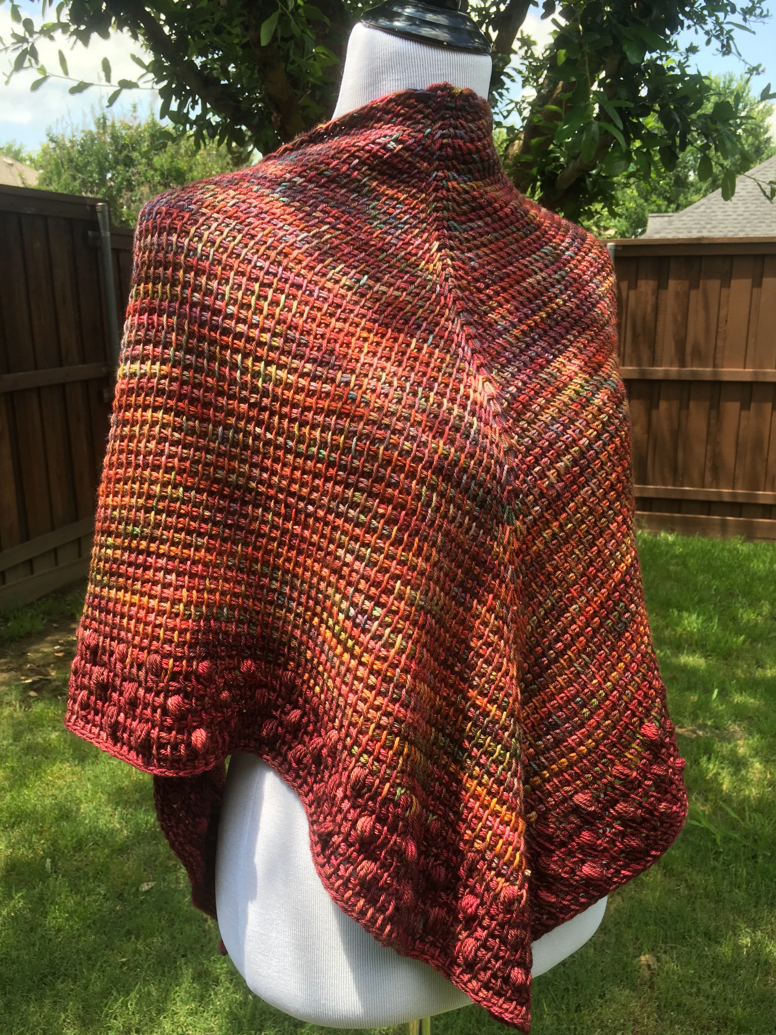 Liquid Amber - Tunisian Bloom Shawl