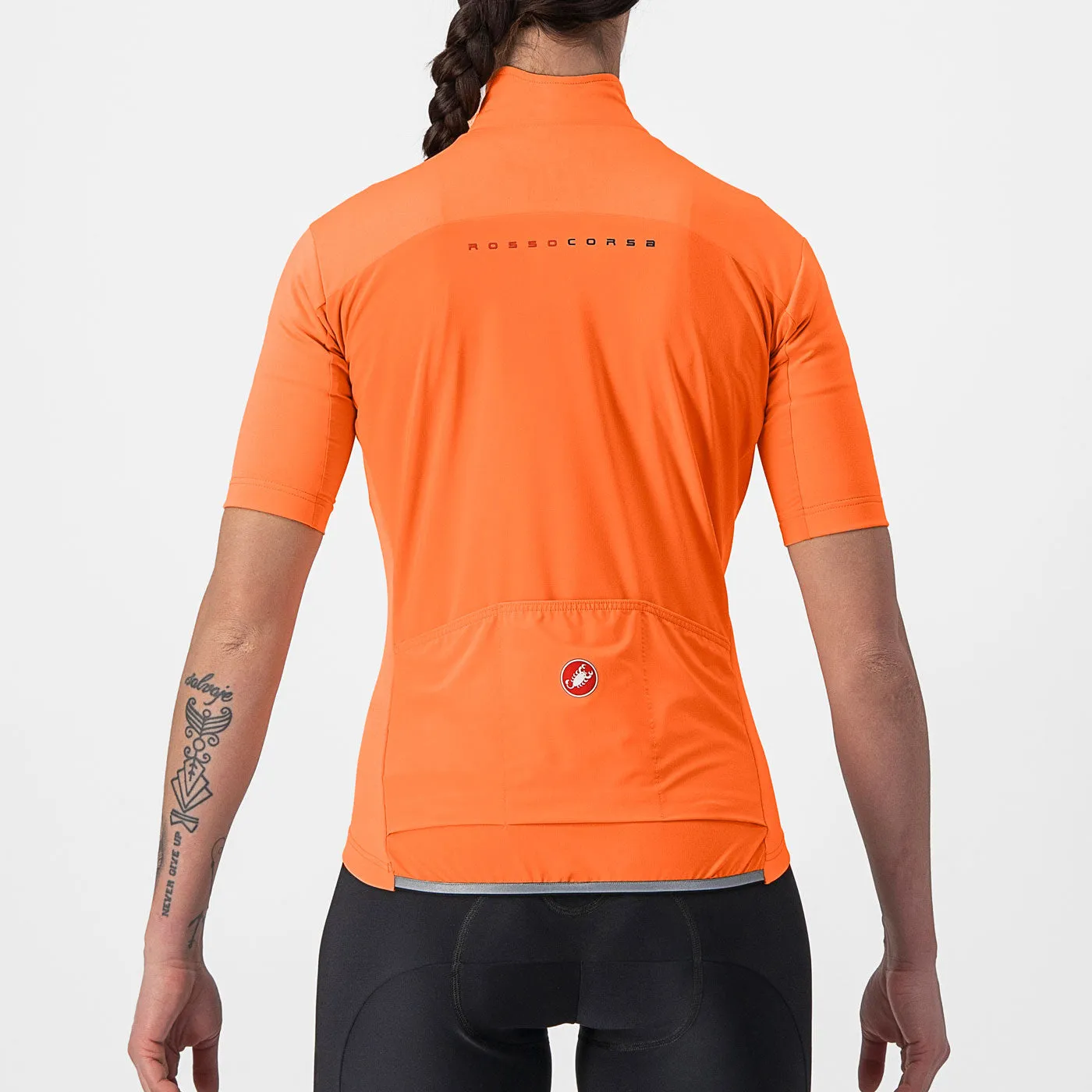 Maglia donna Castelli Perfetto RoS 2W Wind - Arancio scuro