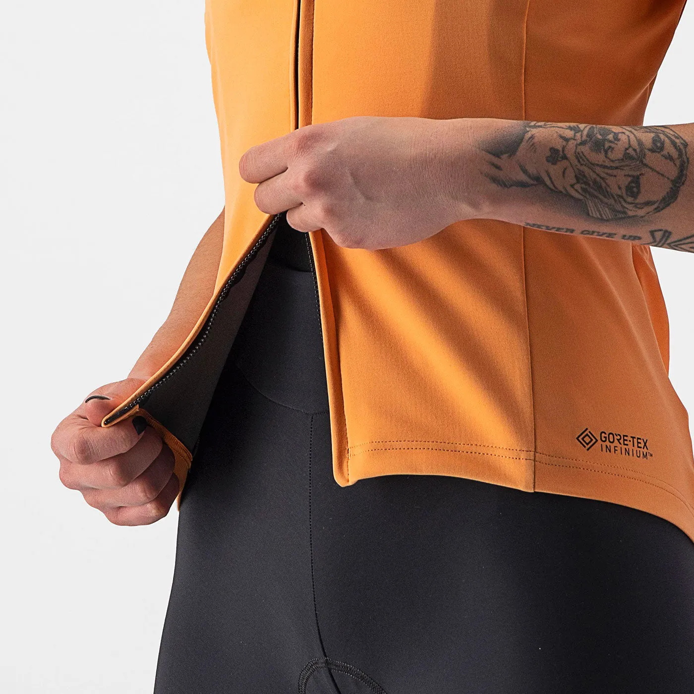 Maglia donna Castelli Perfetto RoS 2W Wind - Arancio