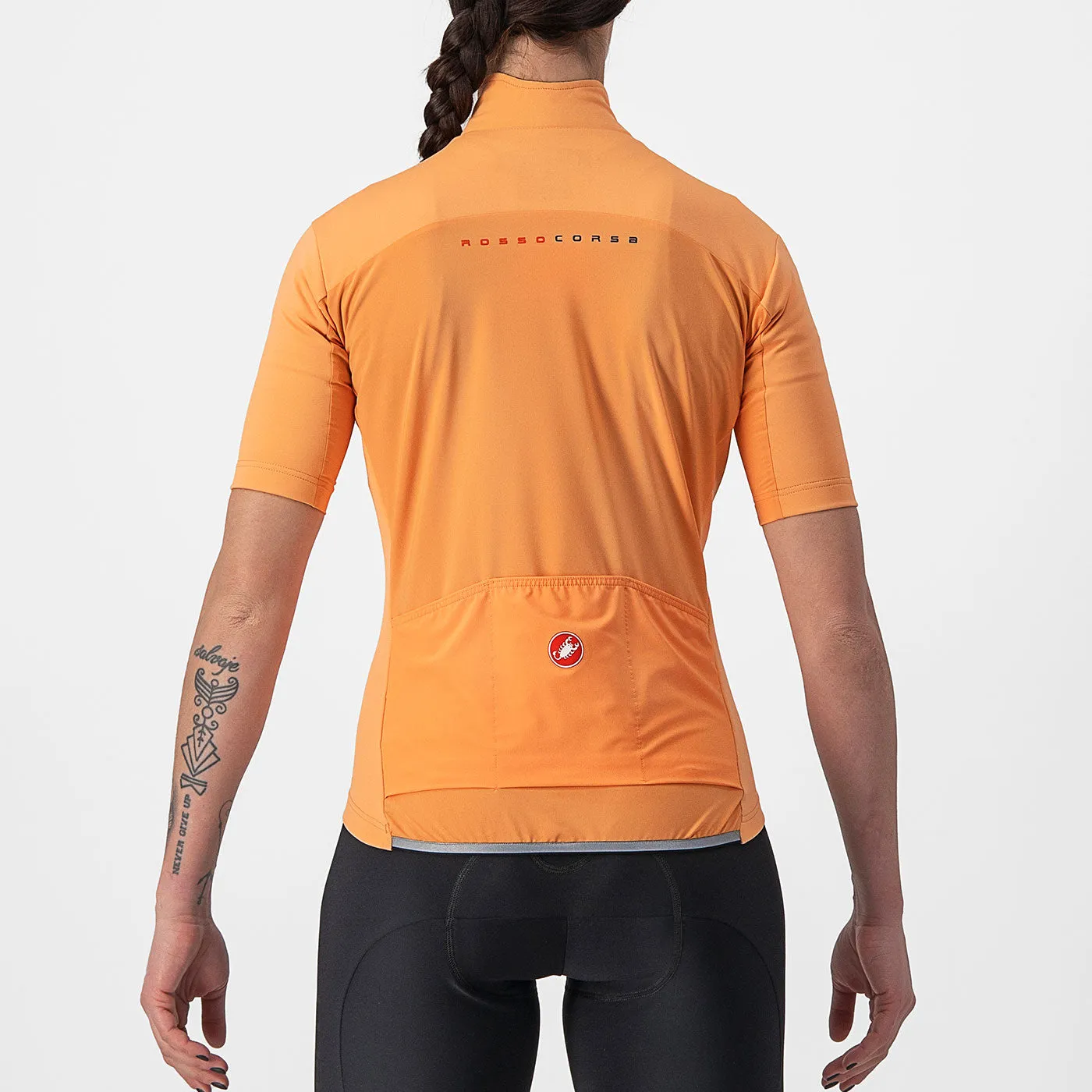 Maglia donna Castelli Perfetto RoS 2W Wind - Arancio