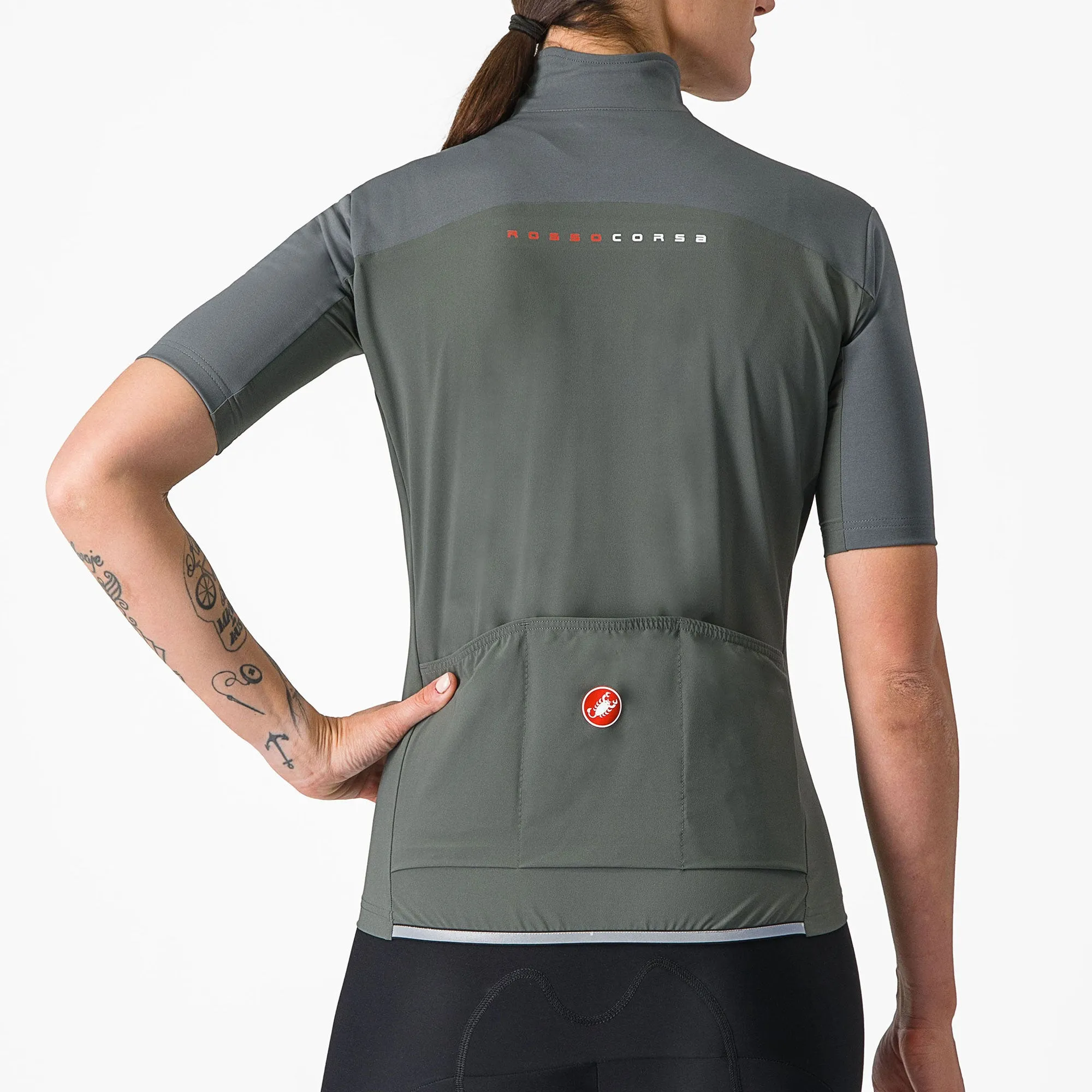 Maglia donna Castelli Perfetto RoS 2W Wind - Grigio