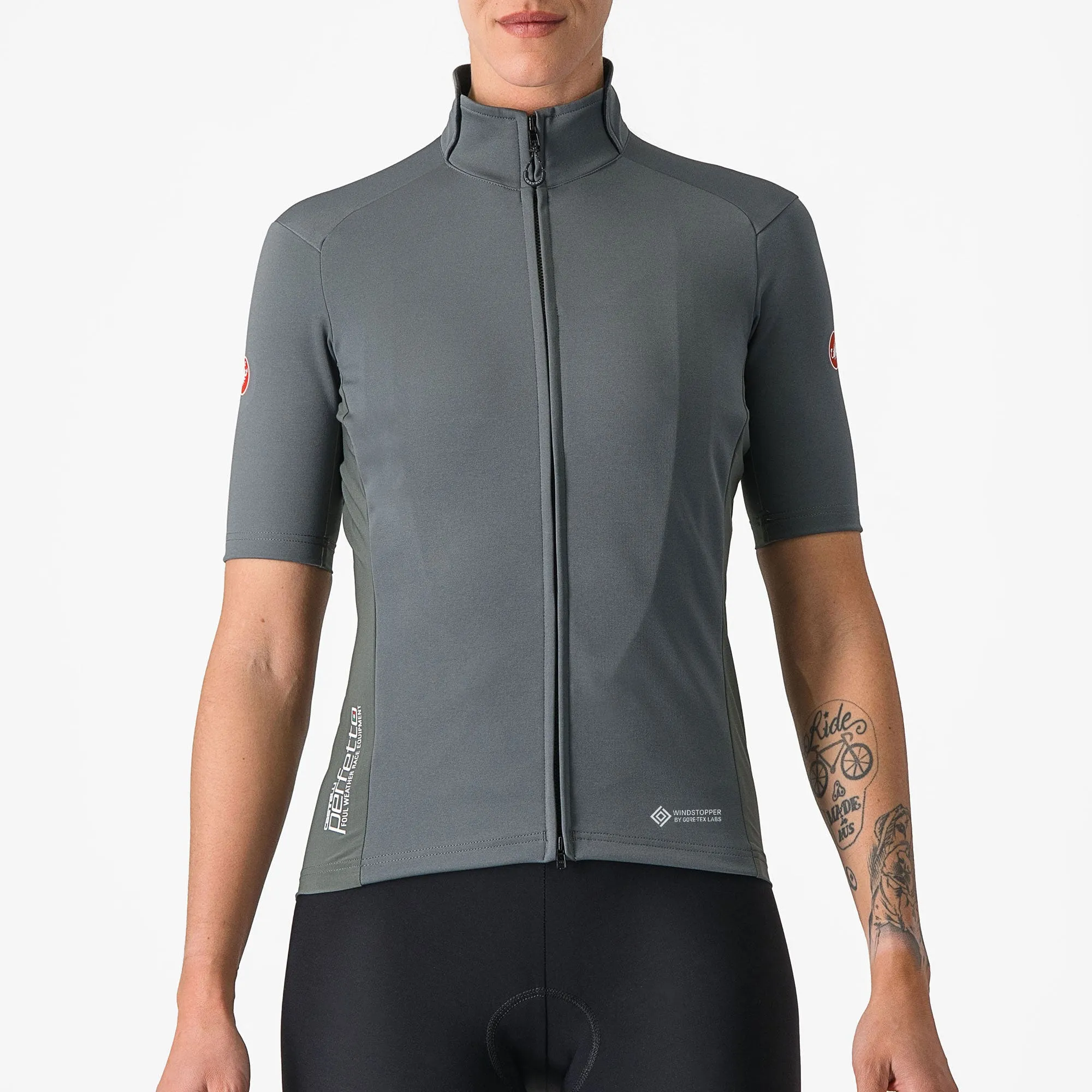 Maglia donna Castelli Perfetto RoS 2W Wind - Grigio