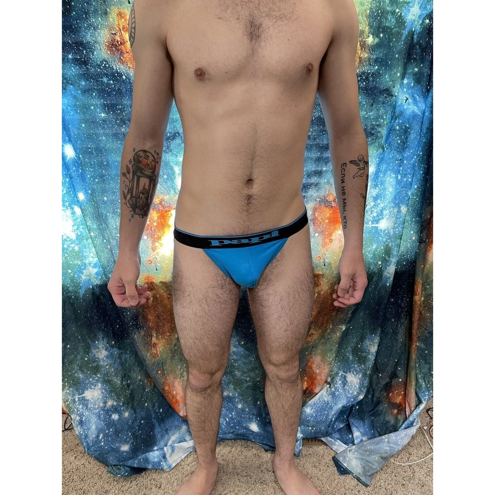 Men's Aqua blue papi jock jockstrap One (1) XL