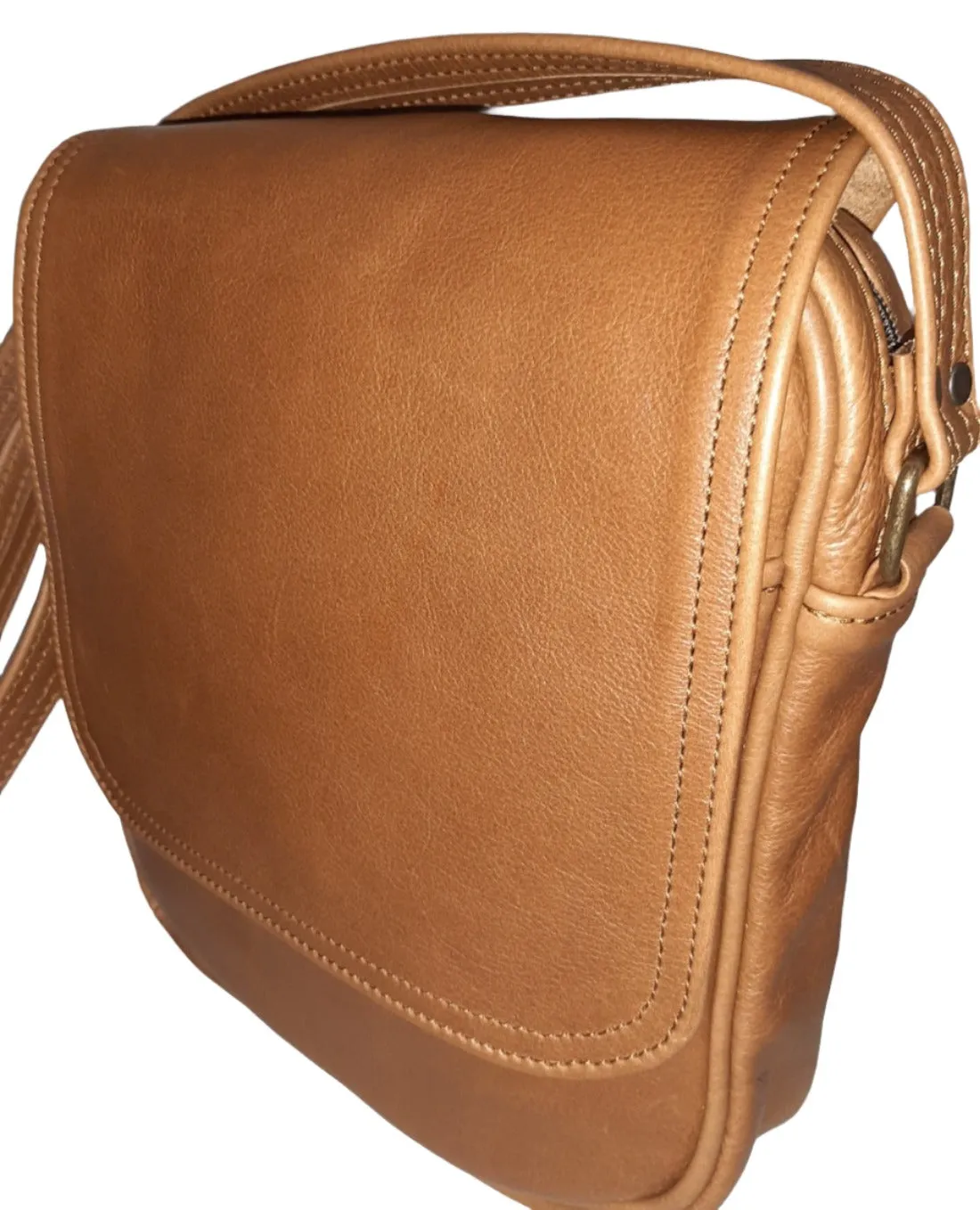 Messenger bag with flap