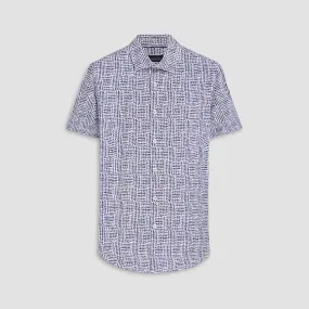 Miles Abstract Check Print OoohCotton Short Sleeve Shirt