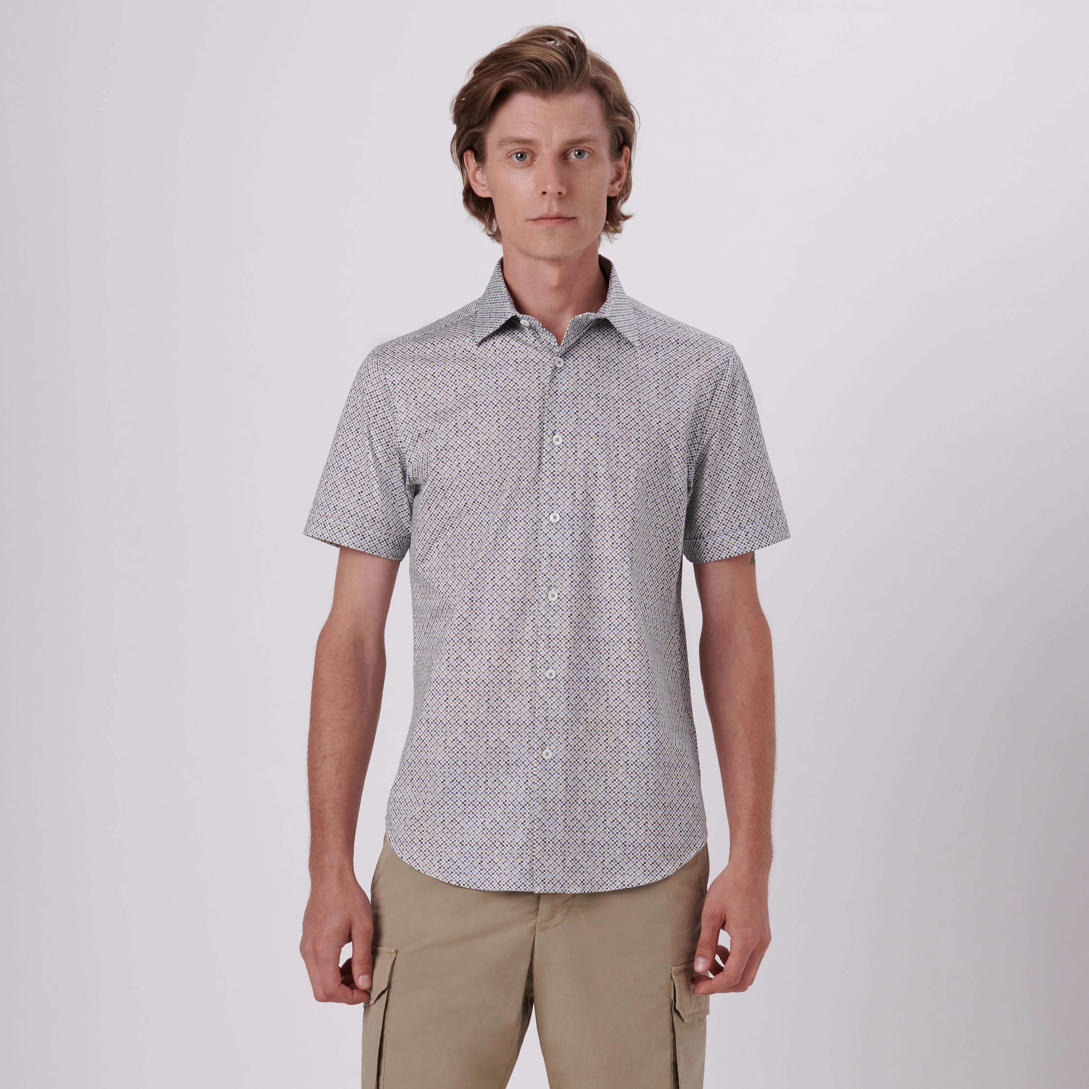 Miles Polka Dot Print OoohCotton Short Sleeve Shirt