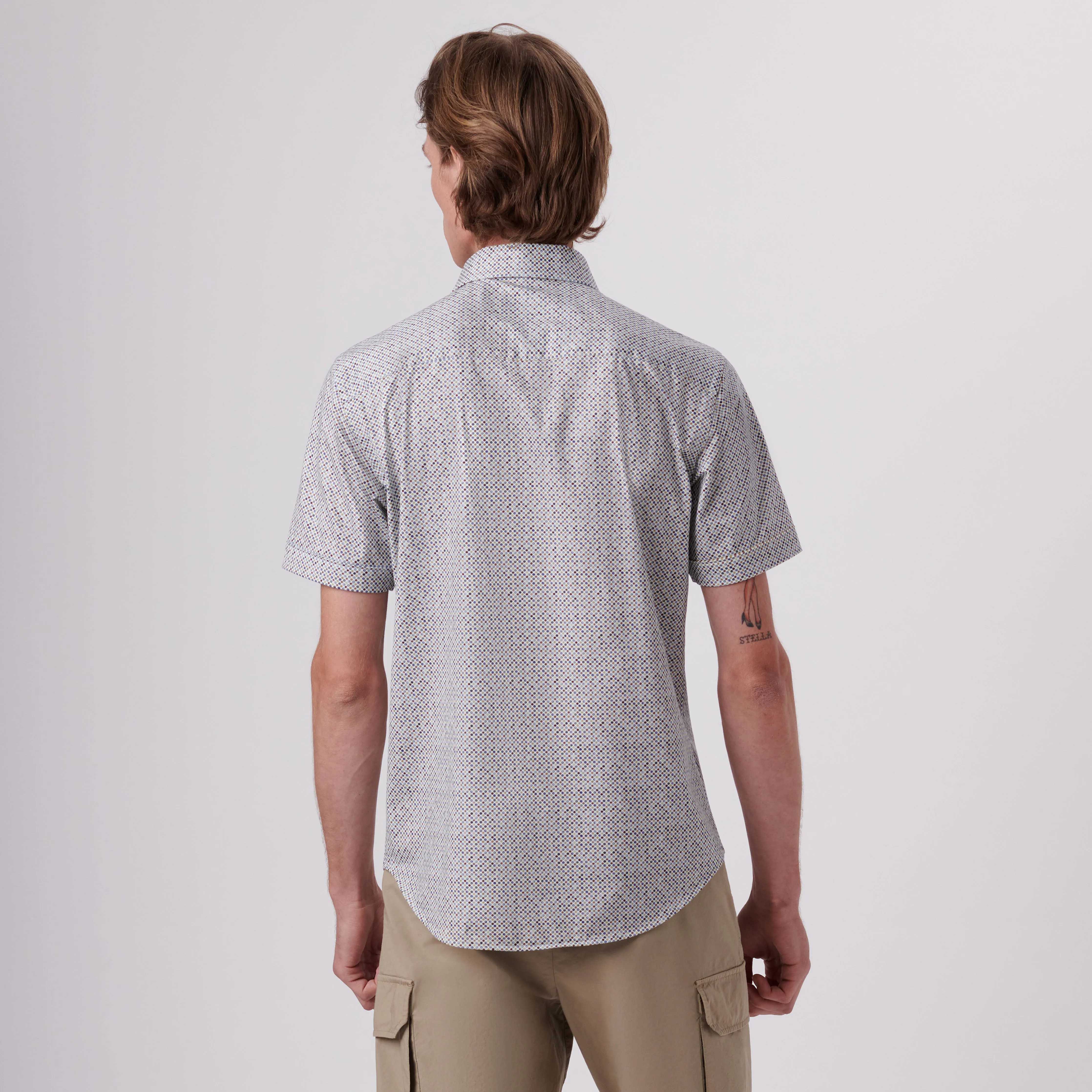 Miles Polka Dot Print OoohCotton Short Sleeve Shirt