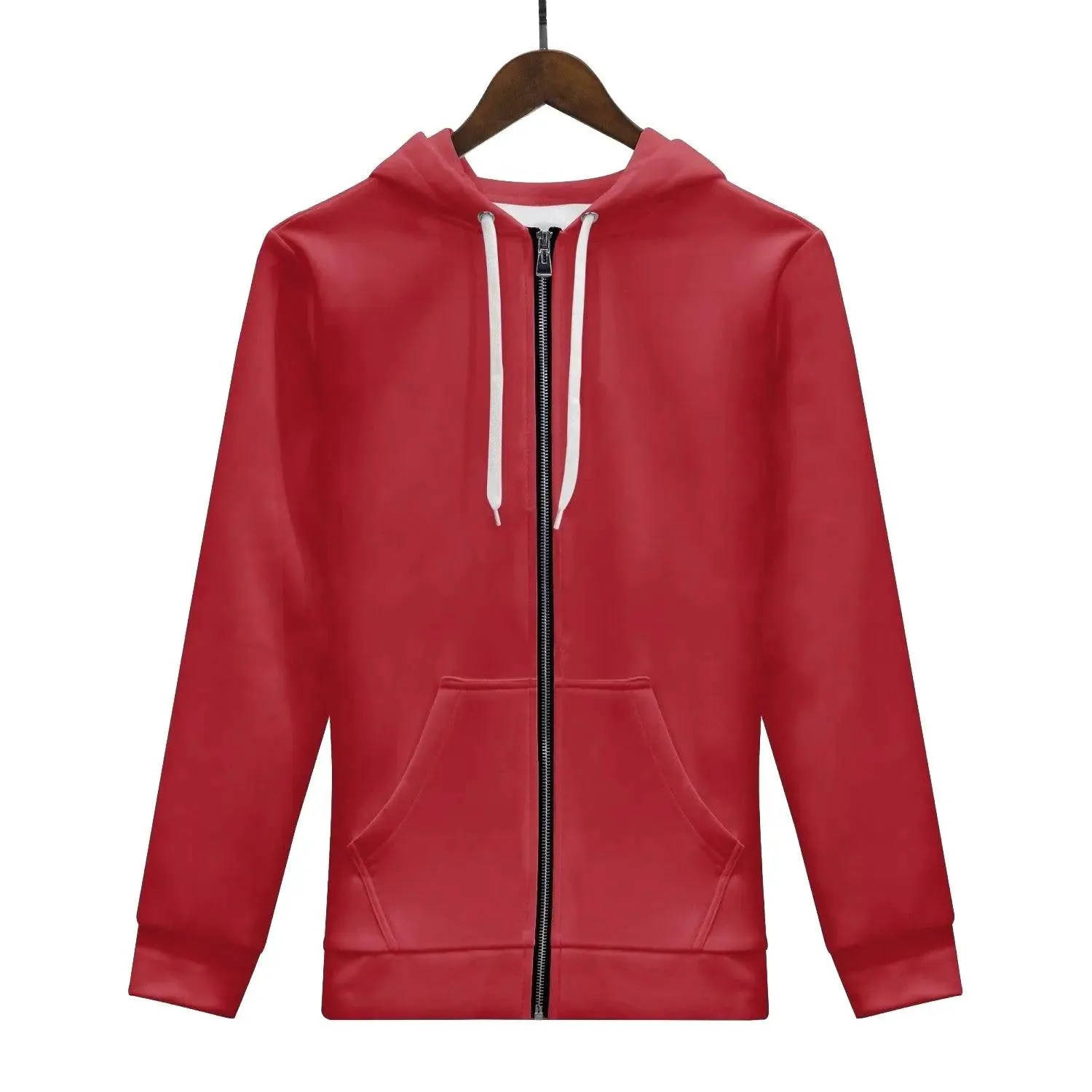 MISHA Men's Full Zip Up Hoodie - Royal Red