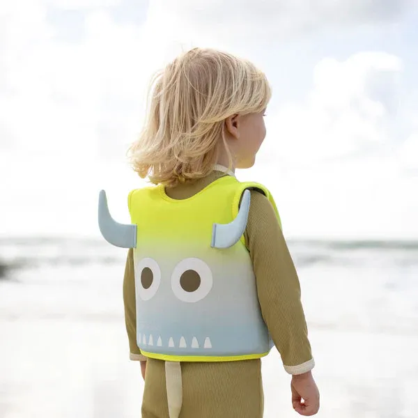 Monty the Monster Float Vest Ages 2-3 & Monster Hooded Beach Towel