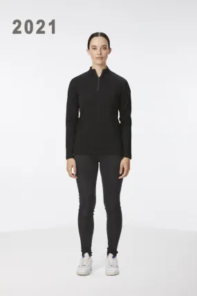 MW06W CF Milford Womens Merino 1/2 zip sweater