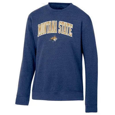 New - NCAA Montana State Bobcats Men's Heathered Crew Neck Fleece Sweatshirt, S