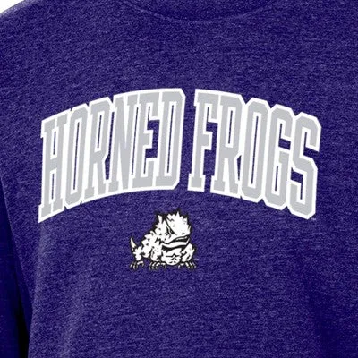 New - NCAA TCU Horned Frogs Men's Heathered Crew Neck Fleece Sweatshirt - M