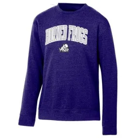 New - NCAA TCU Horned Frogs Men's Heathered Crew Neck Fleece Sweatshirt - M