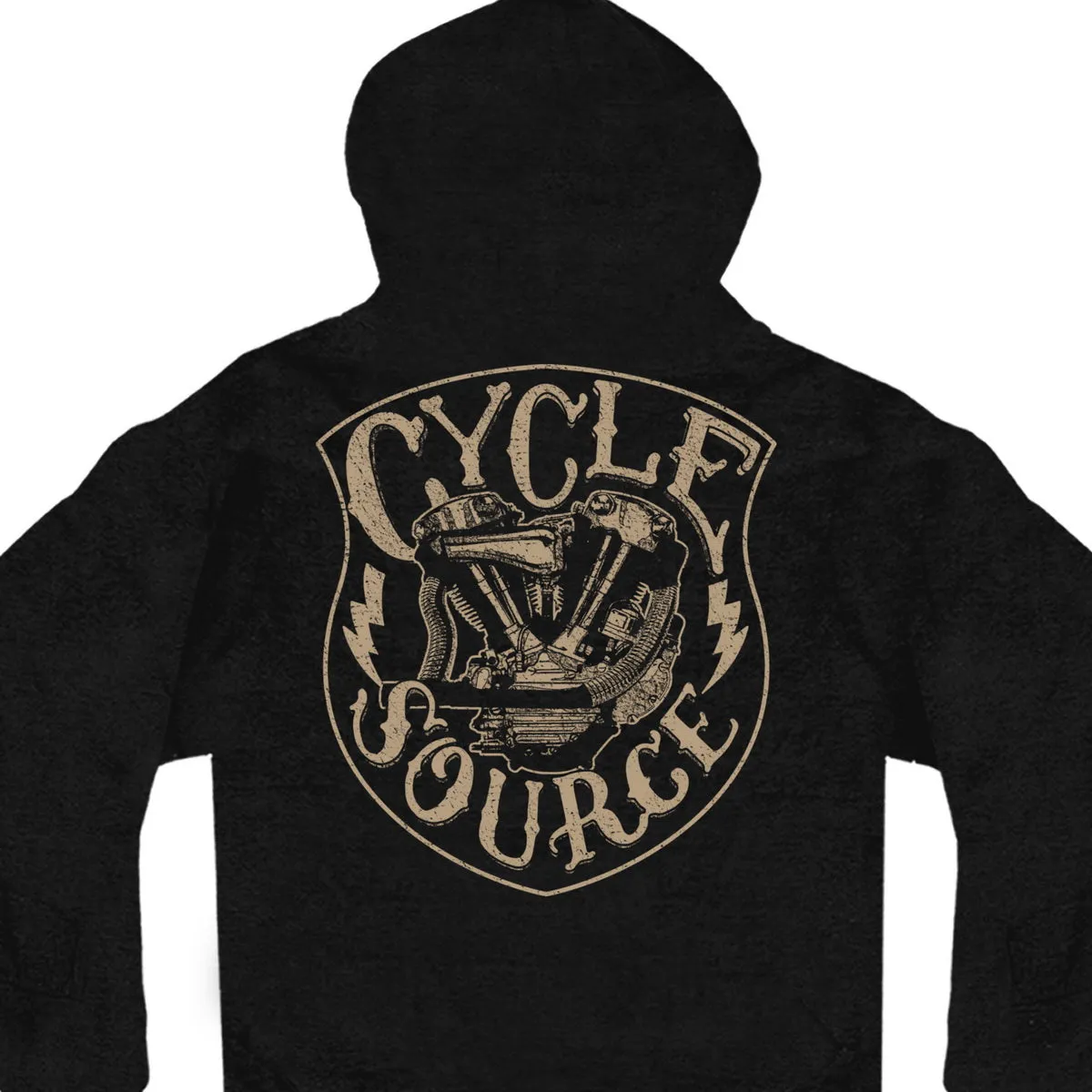 Official Cycle Source Magazine CSM4011 Men’s Knucklehead Black Hoodie