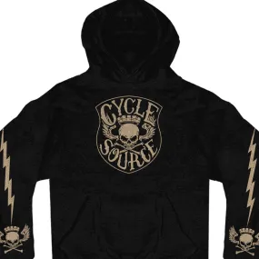 Official Cycle Source Magazine CSM4011 Men’s Knucklehead Black Hoodie