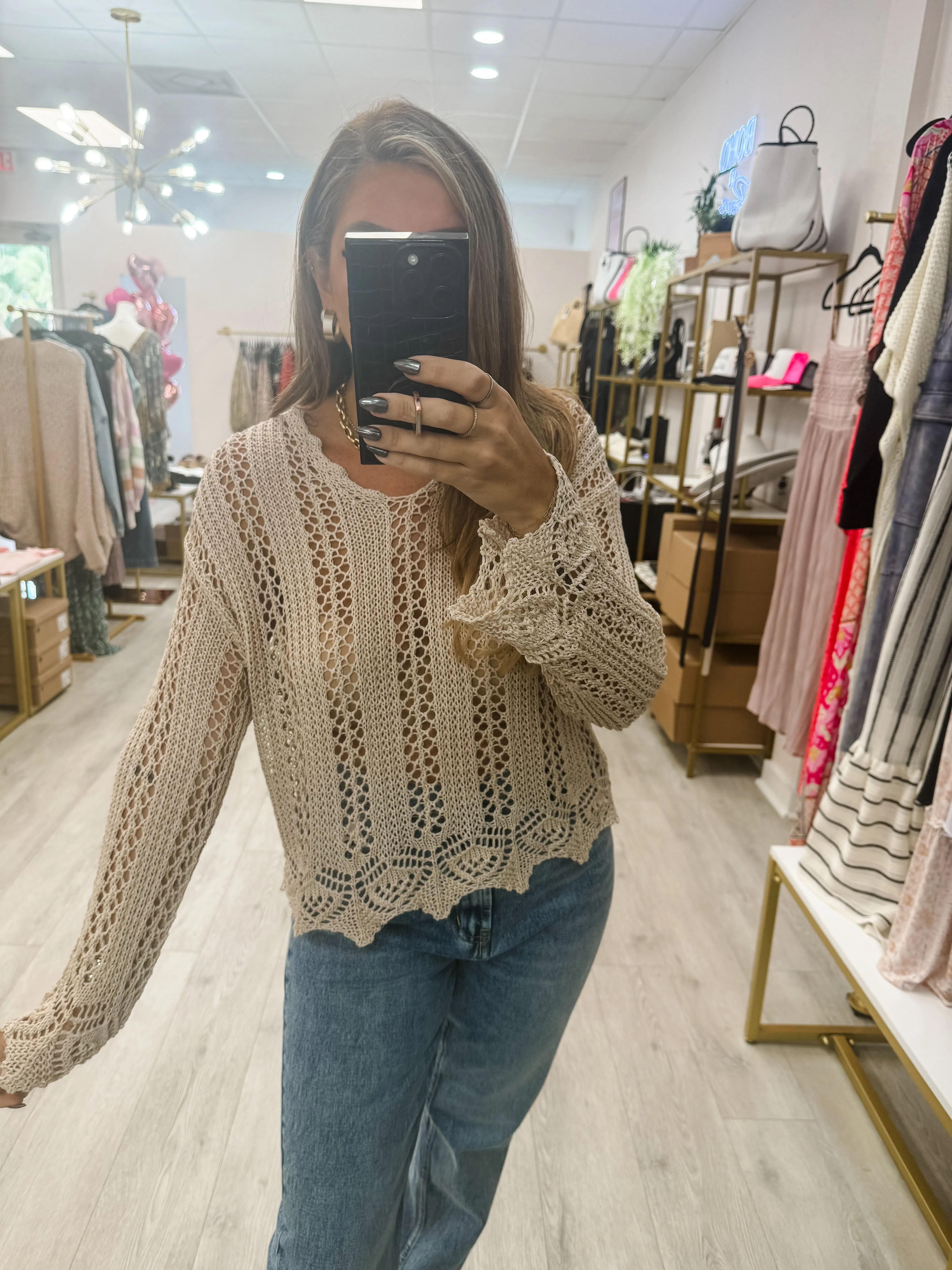 Open Knit Sweater