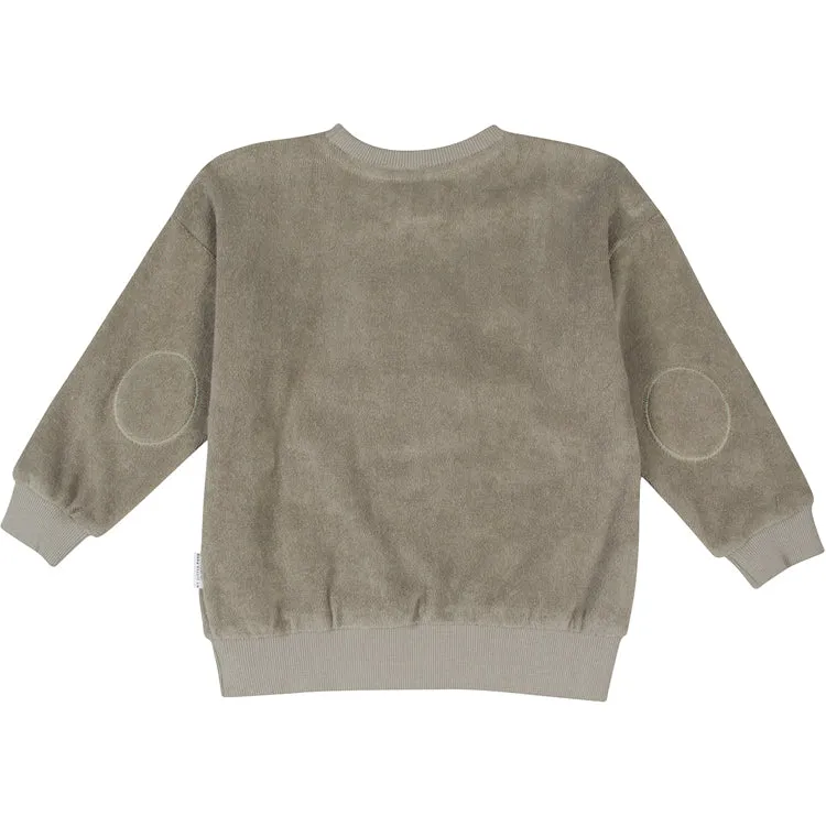 Organic Cotton Terry Sweatshirt in Sage Green