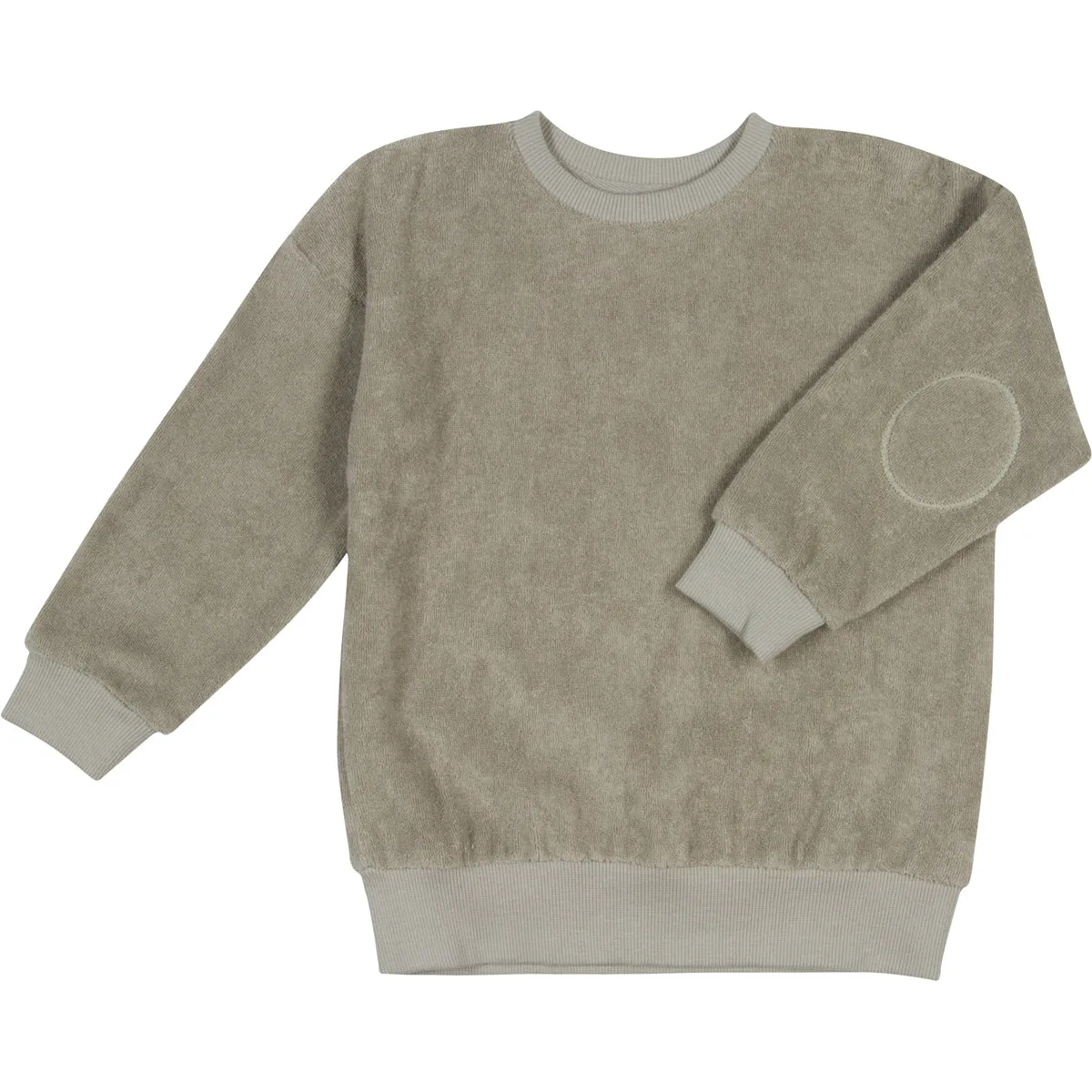 Organic Cotton Terry Sweatshirt in Sage Green