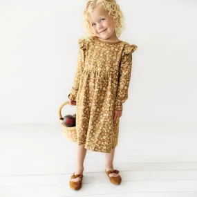 Organic Girls Ruffle Dress - Wildflower