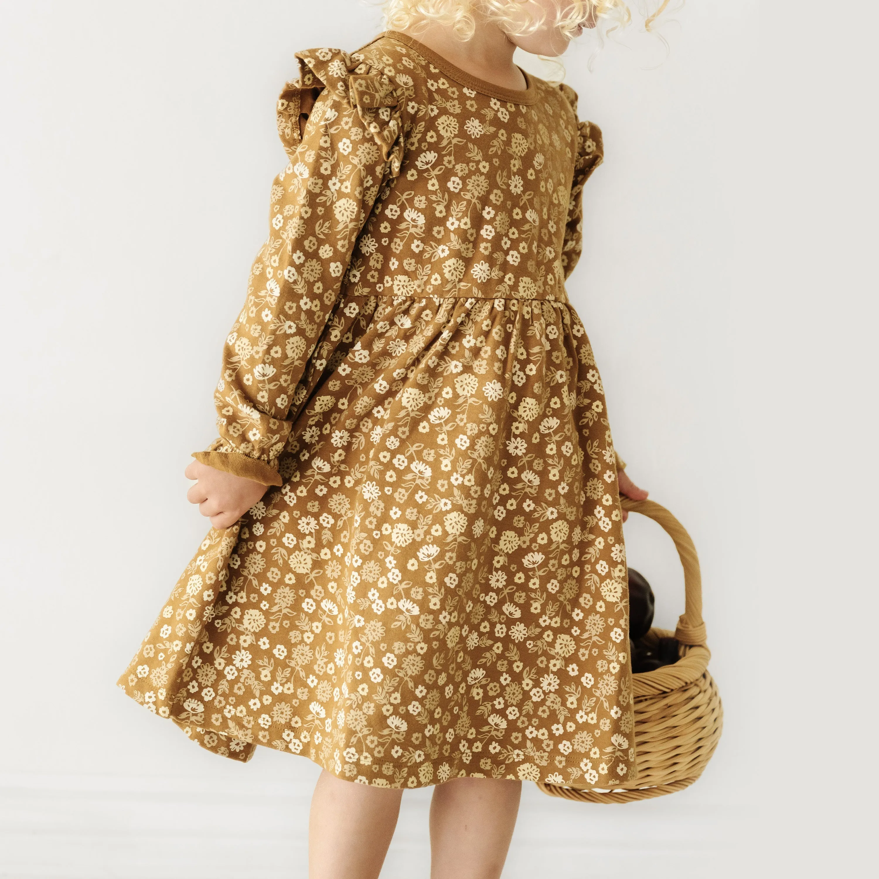 Organic Girls Ruffle Dress - Wildflower