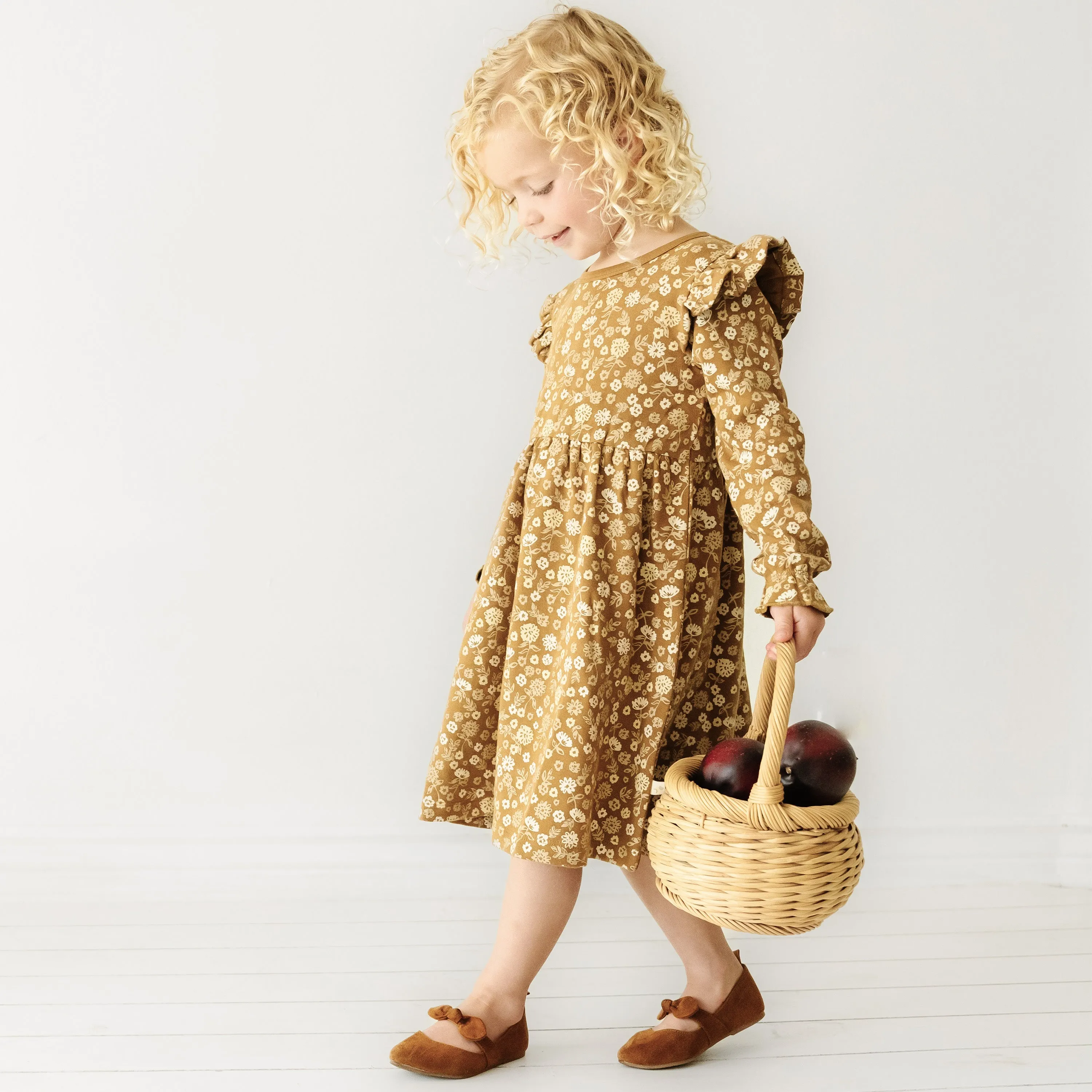 Organic Girls Ruffle Dress - Wildflower