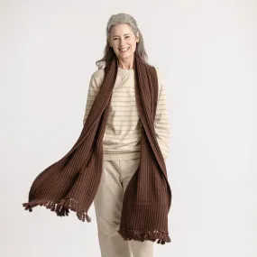 Oversized Pocket Scarf Chocolate